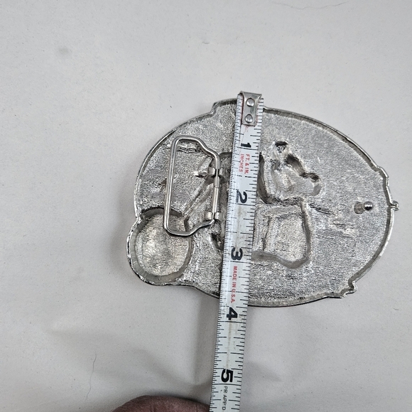 Unisex "Live To Ride - Ride To Live" Skelton Riding Motorcycle Belt Buckle - Picture 5 of 6